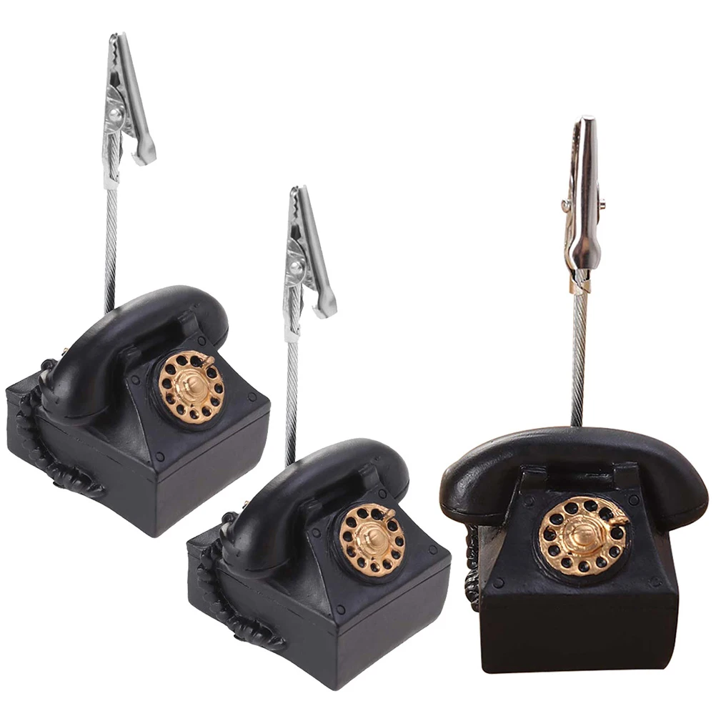 3 Pcs Resin Place Card Holder Multi function Memo Picture Clip Convenient Note Folder Business Card Display Table Number Holder