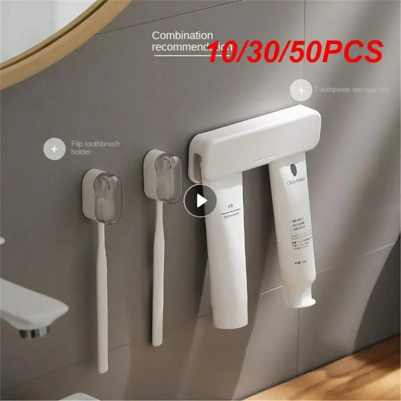 10/30/50PCS Stylish Toothbrush Holder Easy To Install Stylish Design Innovative High Quality Essential For Home