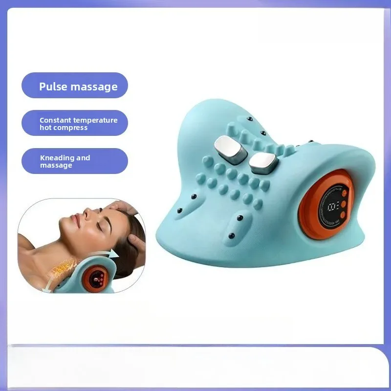 

Массажер для плеч и шеи, горячий компресс, портативный бытовой электрический массажер для разминания шеи EMS, низкочастотный импульсный массаж