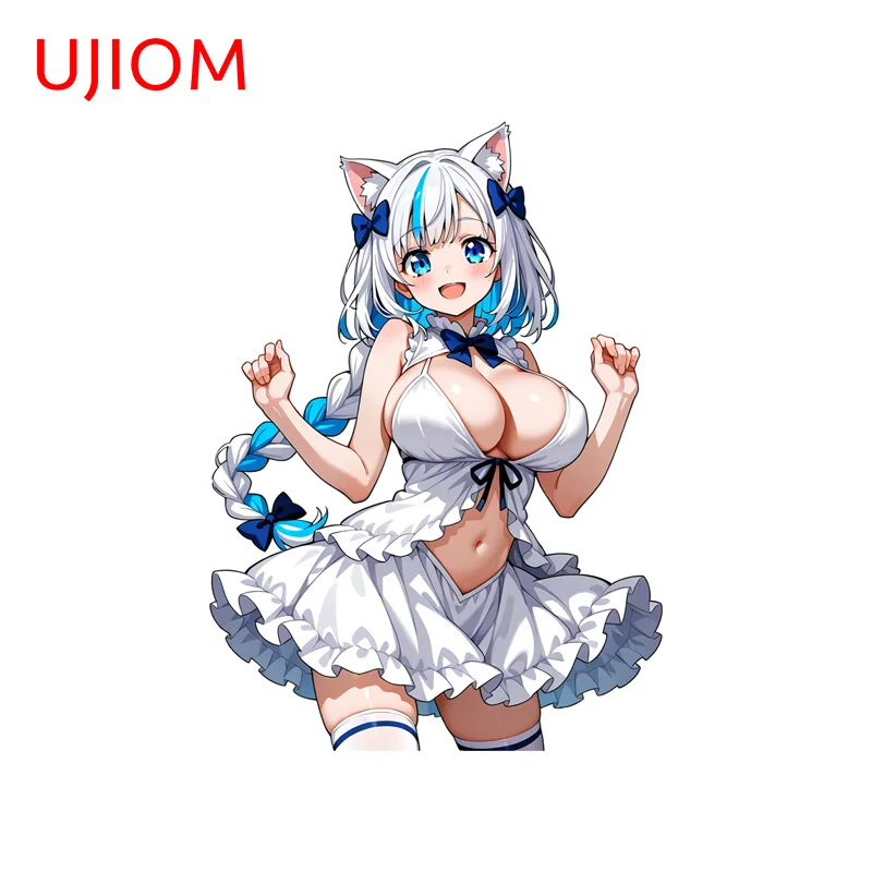 UJIOM Sexy Cat Ears Girl Picture Wall Sticker Enchanting Hot Selling Customizable Decal Suitable For Sofa Wall Windows Decor