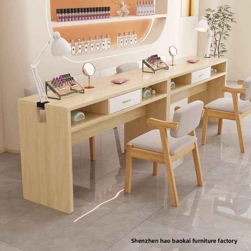 Modern Minimalist Manicure Table Rectangular New Model Nail Salon Furniture Manicure Tables Salon Furniture Salon Desk