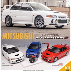 MOTORHELIX MH 1:18 New Mitsubishi Lancer Evolution IV Generation 4 alloy car model sports car static decoration collection