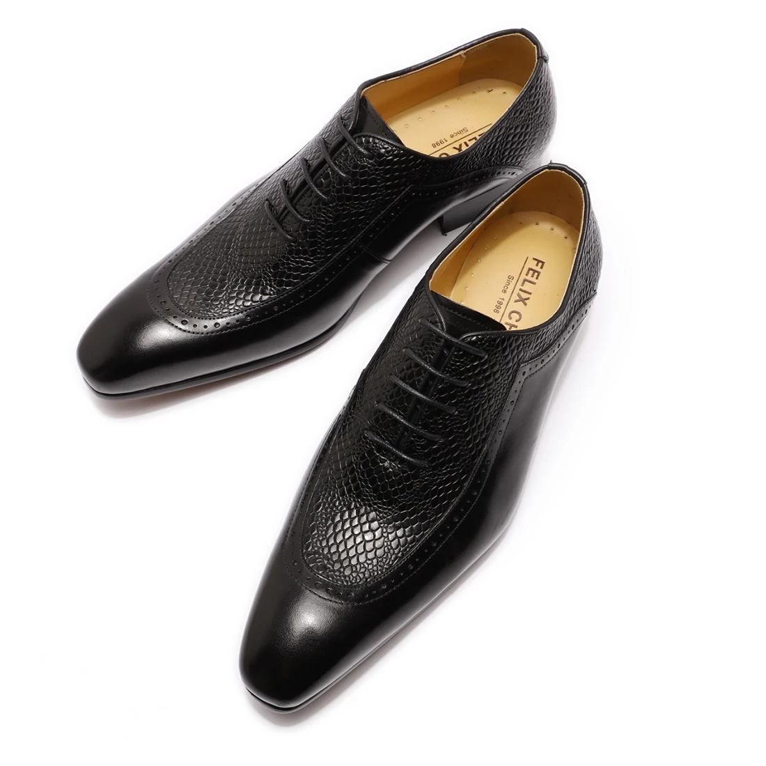 Mens Dress Shoes Genuine Leather Formal Shoes Pointed Toe Lace Up Business Oxford Shoes Black Brown Luxury Footwear