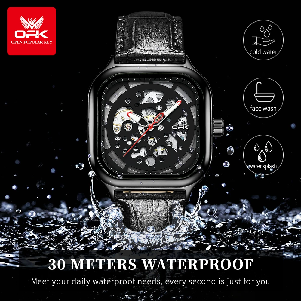 OPK 8173 Watches For Men Casual Simple Original Automatic Mechanical Watch for Man Waterproof Luminous High Quality Wristwatch