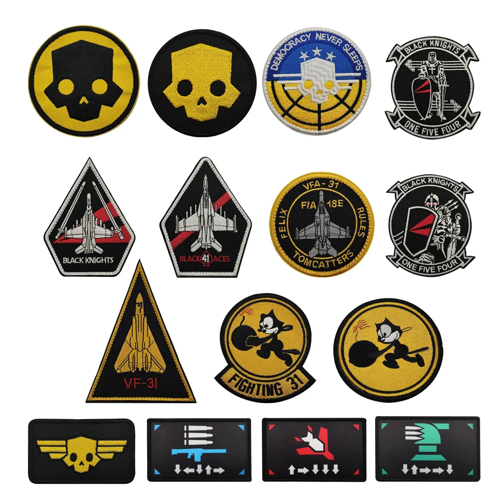 Tactical Morale Pack Accessories Badge BGI Game Perimeter Embroidered Patch Diver Backpack Badge Clothing Bag Sticker