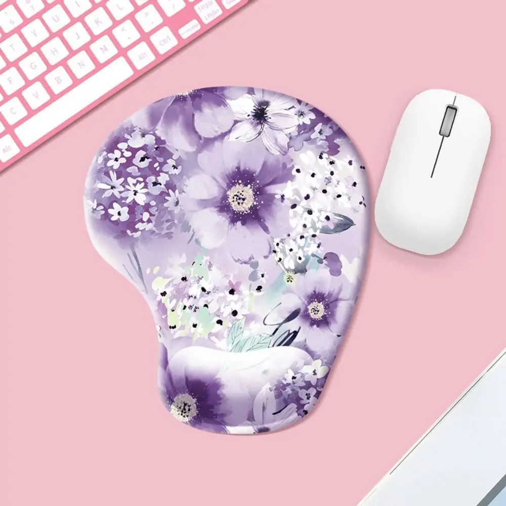 Marbled Texture Wrist Rest Mouse Pad Oil Painting Non Slip Hand Support Mouse Mat Comfortable Ergonomic Office Accessories