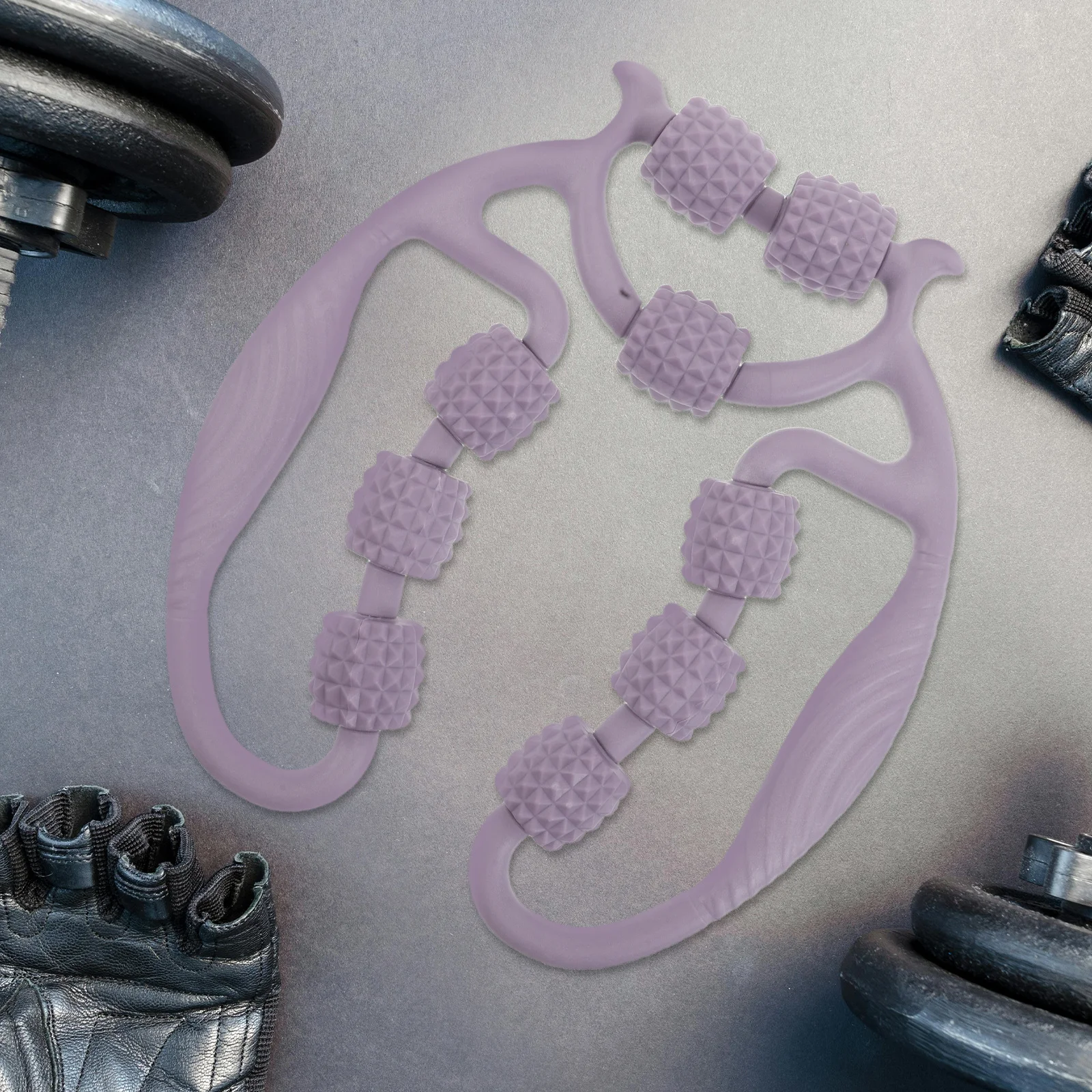 

Muscle Roller For Legs Compact Portable Leg Clamp Massage Roller Nine-Wheel Calf Massager For Calves Thighs Arms Relief