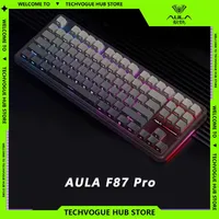 AULA F87 Pro Wireless Mechanical Keyboard 2.4G Wireless Wired 3 Mode RGB Side Light Hot Swap 87 Key Customized Gaming Keyboard