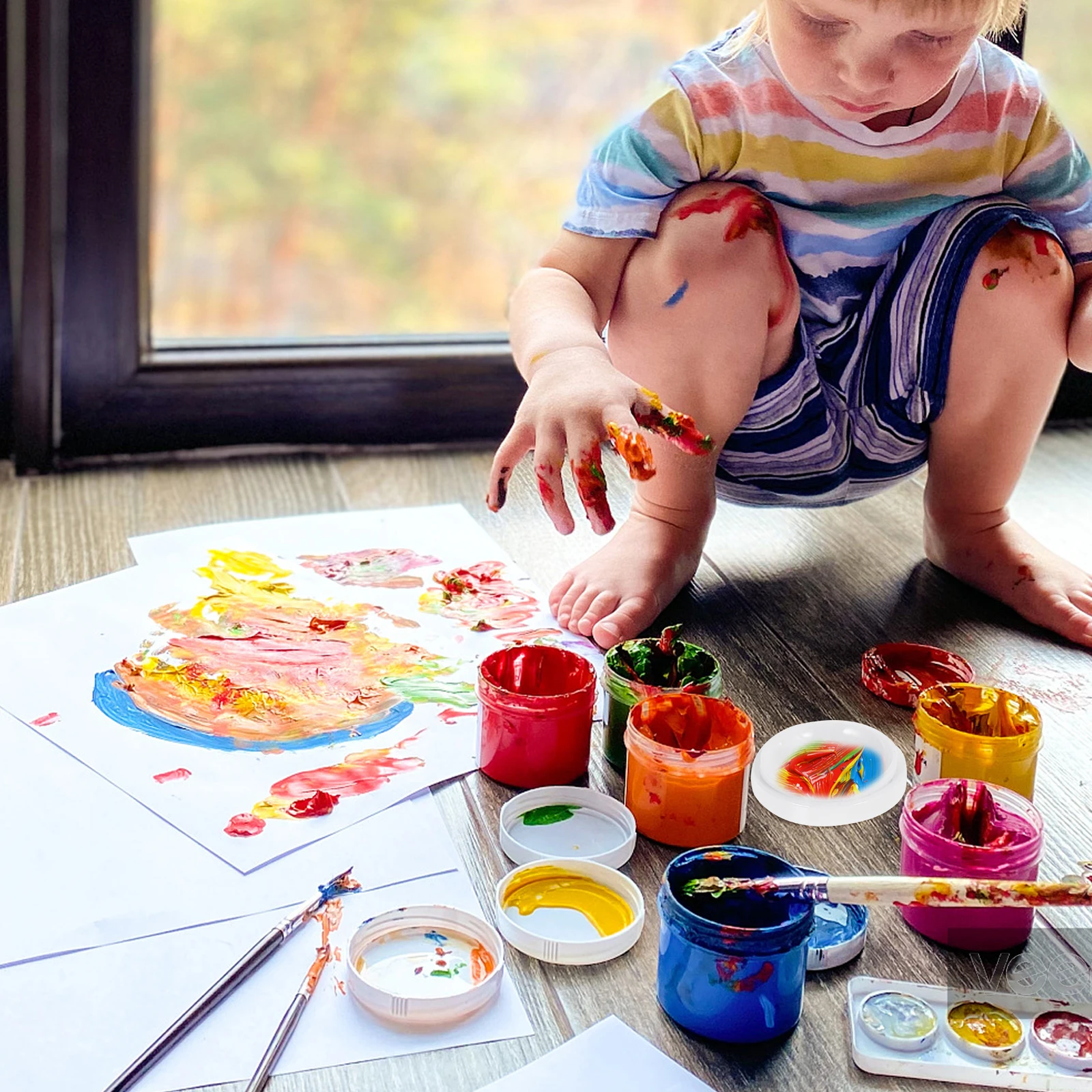 

Painting Tools Color Mixer Watercolor Pigment Trays Exquisite Craftsmanship Easy Clean Lightweight Portable Painting Tray