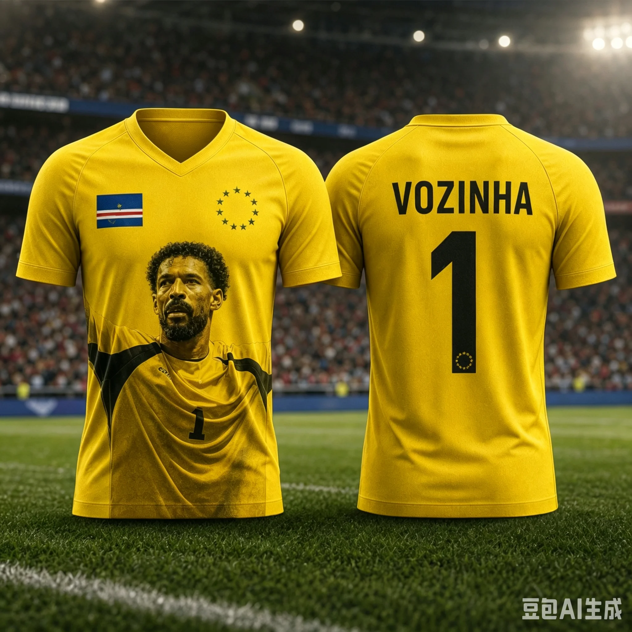 Cape Verde Vozinha No 1 Goalkeeper Football Graphic T Shirts Summer Quick Dry Sports Jersey Unisex Short Sleeve Tops