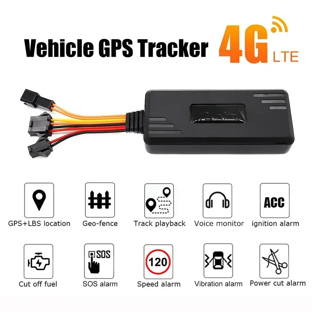 4G Car 8pin GPS Tracker CY06-4G GT06 Protocol Multi-Function Automotive GPS Locator Anti-Theft One-Click Lock CarPositioning App