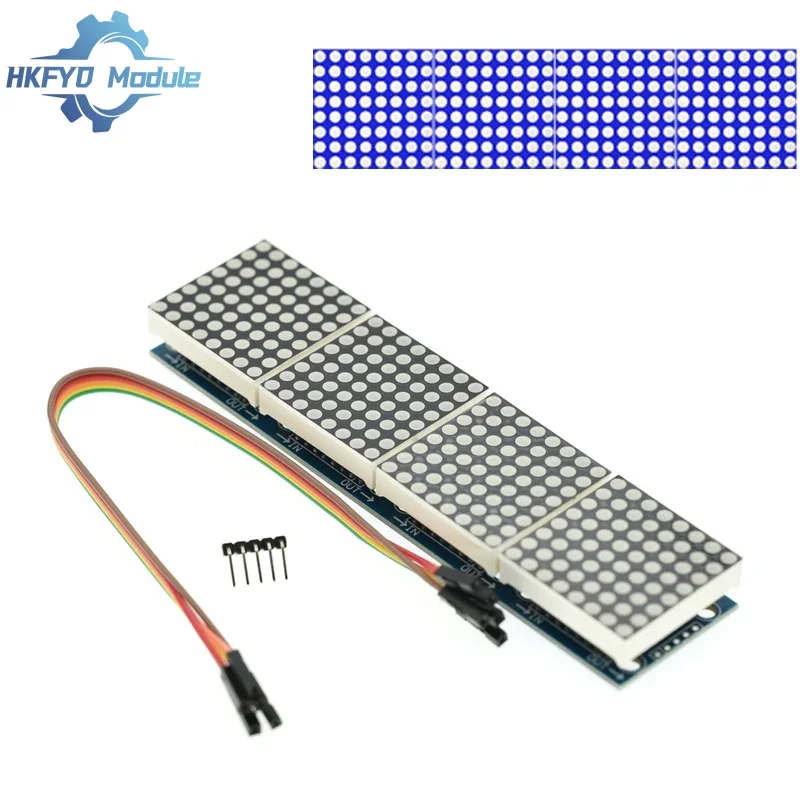 4-in-1 dot matrix-displaymodule met MAX7219 - 5P-lijn, voor Arduino-microcontrollerprojecten