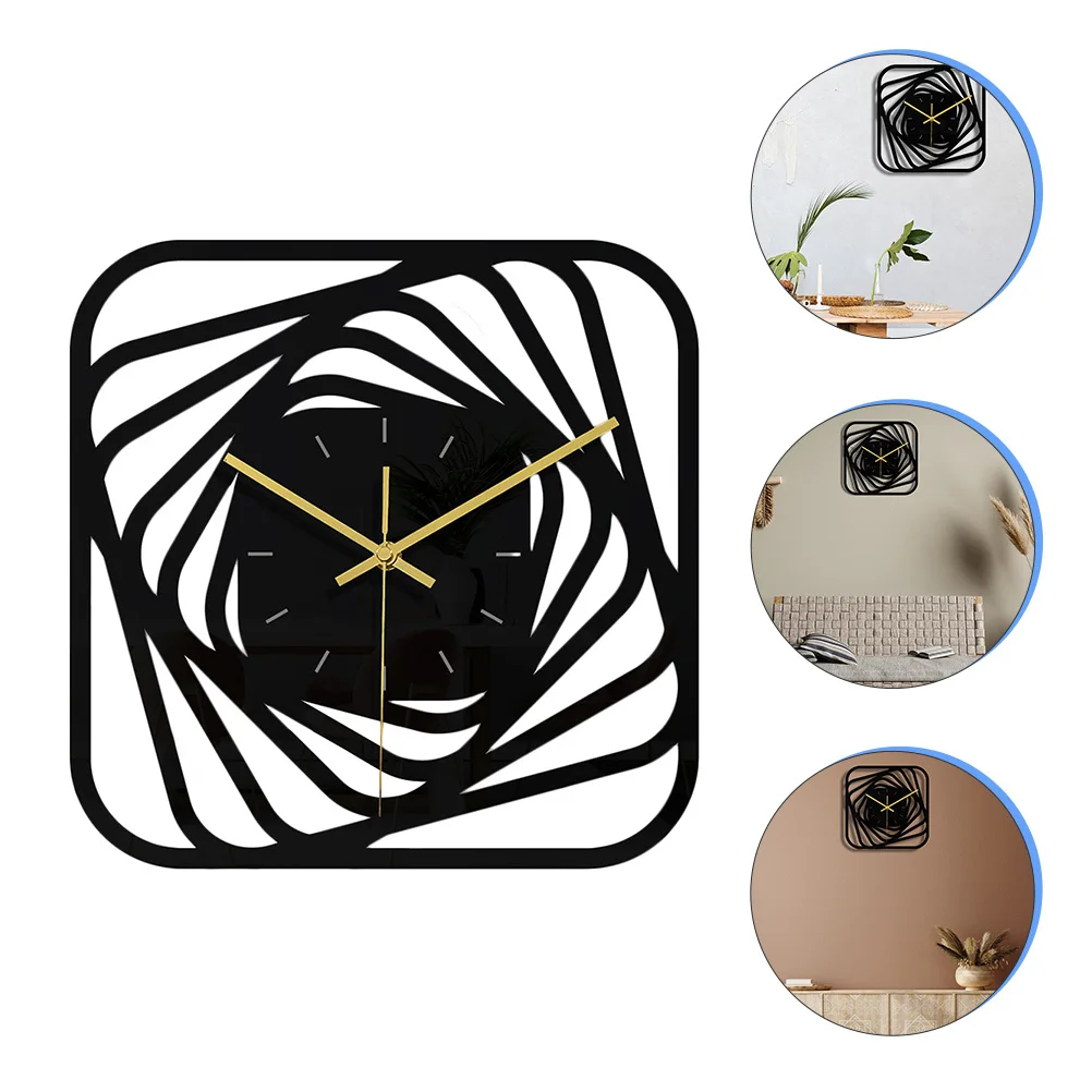 

Simple Acrylic Hanging Clock Decor Three Dimensional Wall Clock for Bedroom Living Room Office Home Use Decorative Timepiece