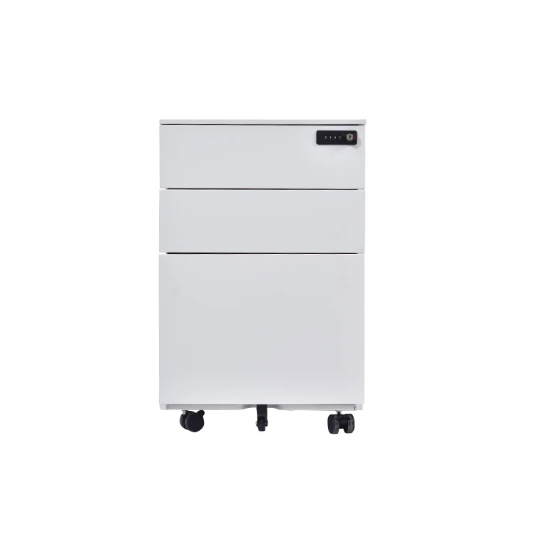 Steel Movable Under Desk Mobile Pedestal Sheet Metal 3-drawer Mini Filing Cabinet Compatus Drawing Filing Cabinet