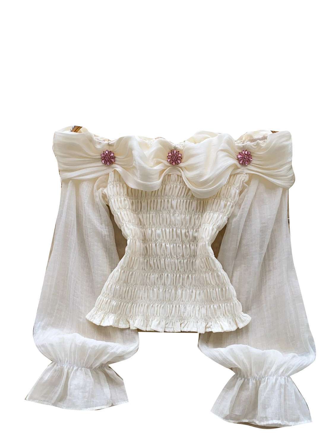 شيفون ثقيل مزين بكتف واحد irt نسائي بقصة ضيقة وطبقة أساسية irt علوية كورية Sle Commute Faion طويلة Sve #5