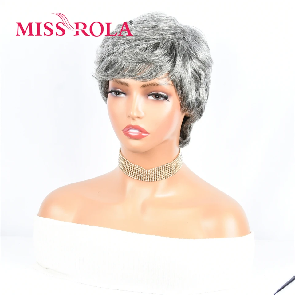 Miss Rola Brazilian Highlights Grey Machine Made Wig