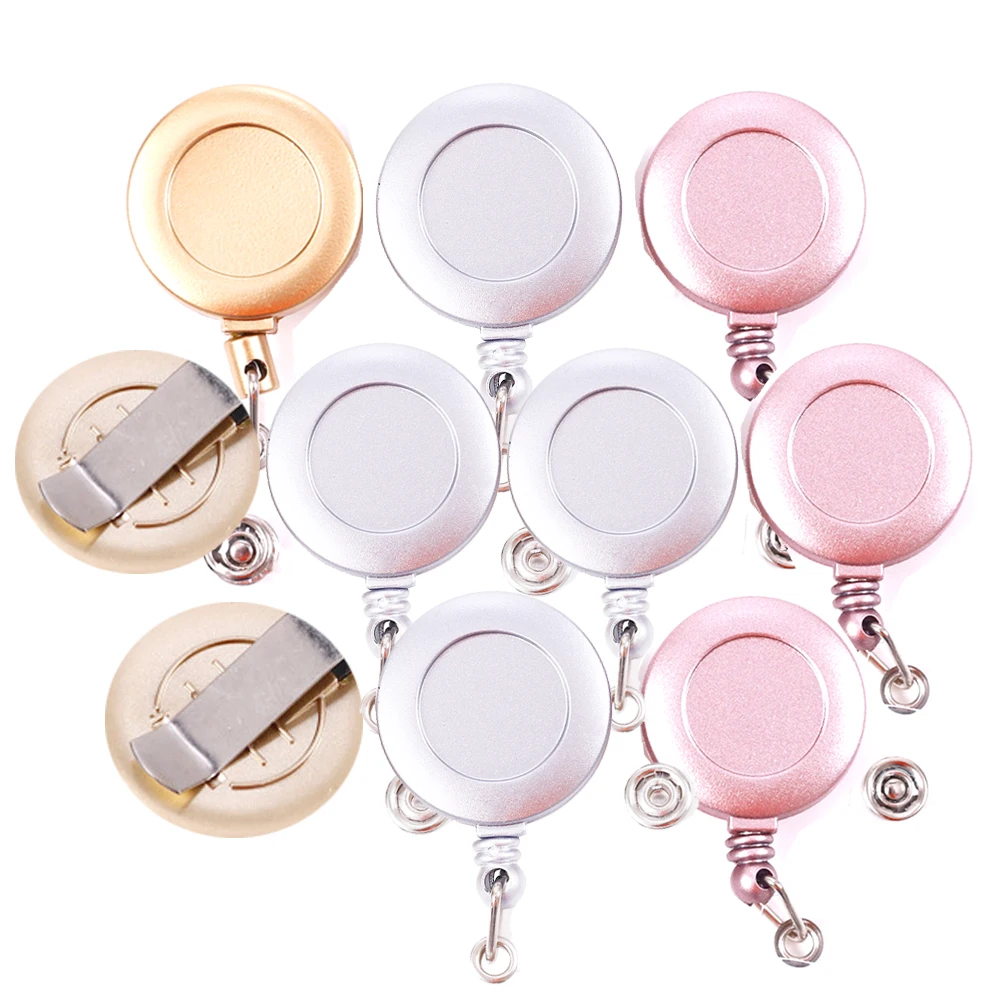 10pcs Lot 3 Colors Retractable Badge Holder for Nurse ID Badge Reel with Alligator Clip