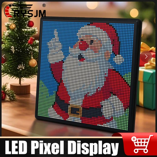 Pantalla de píxeles LED DIY, lámpara de Panel LED RGB, pantalla de luz Digital de arte de píxel programable con Control de aplicación, pantalla de visualización creativa