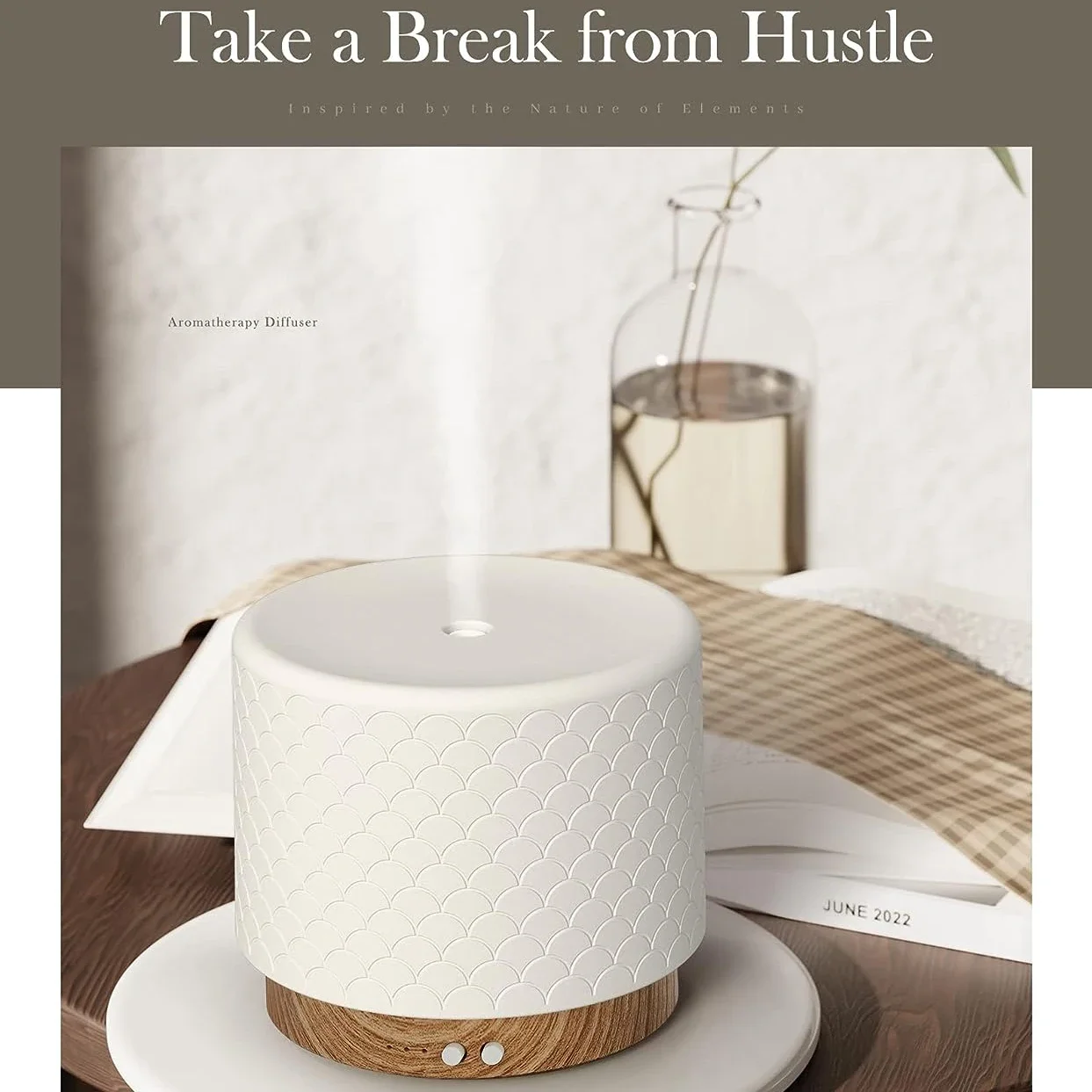 الناشرون الضروري النفط لغرفة المنزل ، وضع الناشر الروائح-4 توقيت ، أضواء 3 طرق ، السيارات قبالة السيراميك الهواء المرطب ، 280 مللي