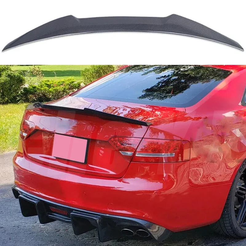 

Car Spoiler For Audi A5 B8 B8.5 4Door Sportback M4 Style Real Carbon Fiber Material Rear Spoiler Trunk Wing 2009-2016