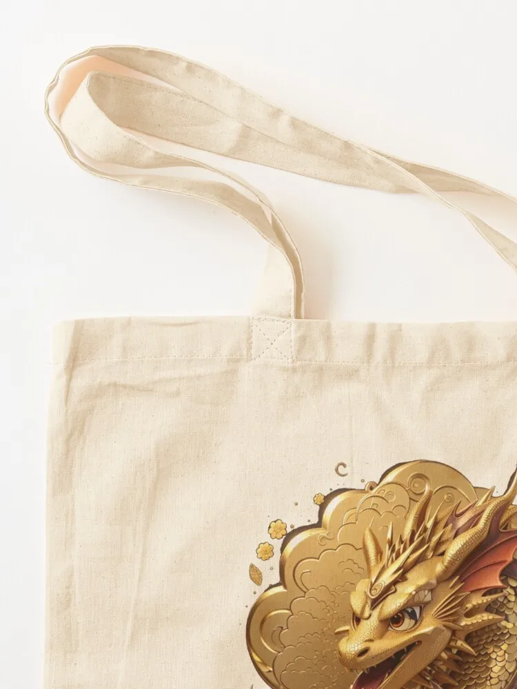 الذهب اليابانية التنين حمل حقيبة المتسوق حقيبة المرأة حقائب كبيرة الحجم حقيبة مخصصة قماش الكتف #3