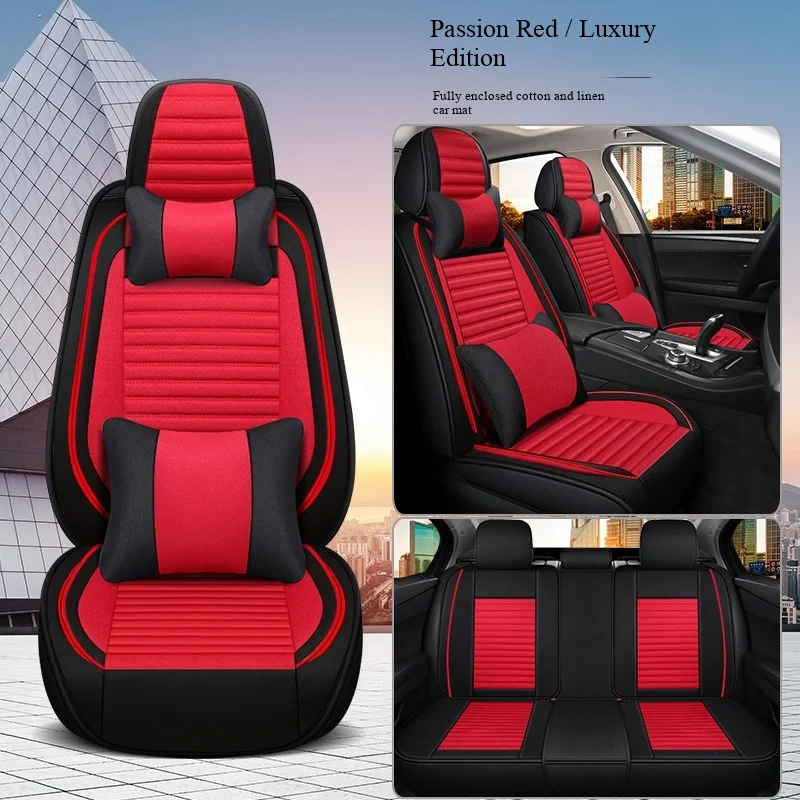 Cute Cartoon Car Seat Covers Full Set 5 Seats Front Rear Purple Animal Design Universal for Sedan SUV Breathable Protector