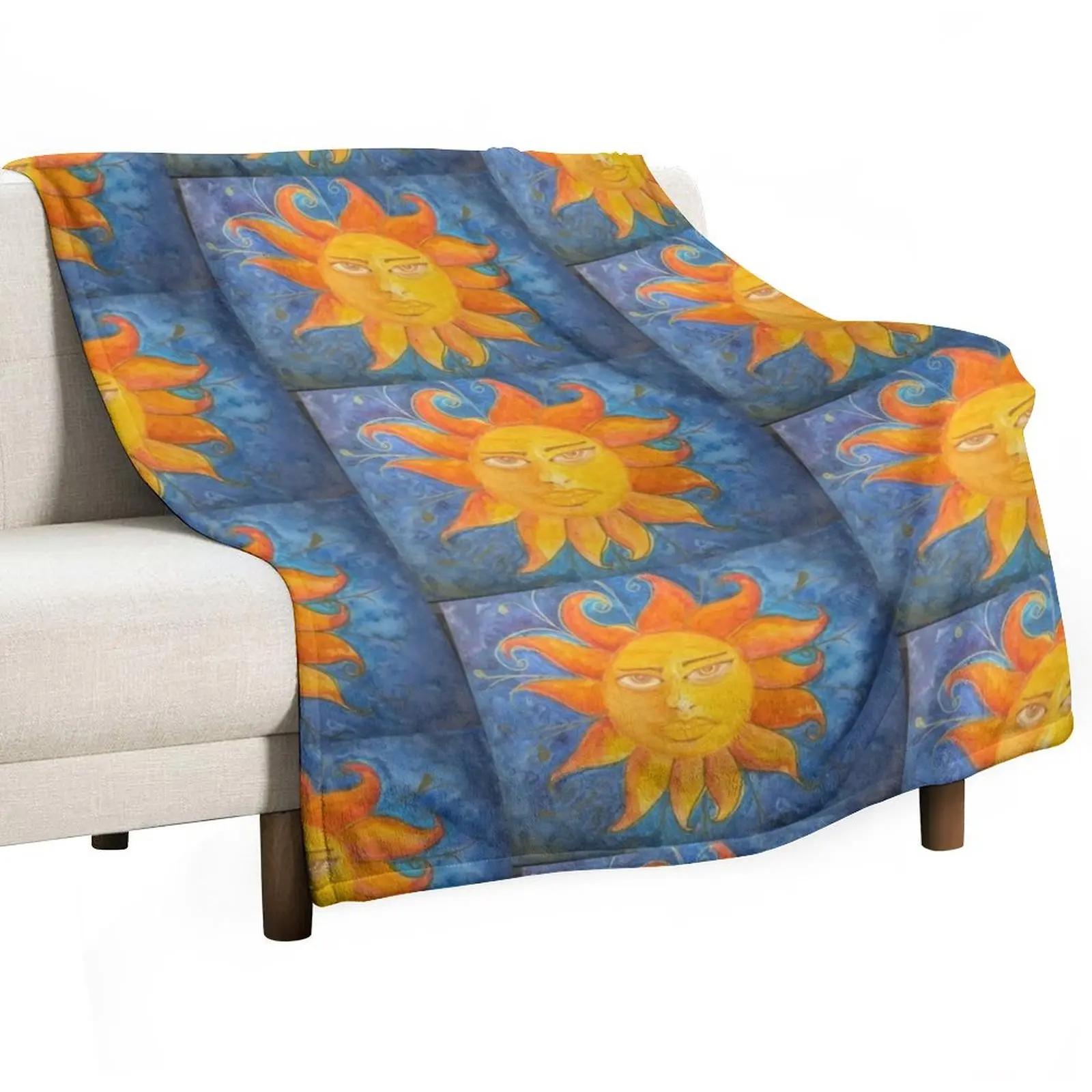 Mr. Golden Sun Throw Blanket christmas gifts Softest Blankets