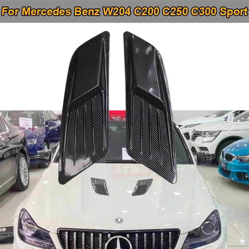 

For Mercedes Benz W204 C200 C250 C300 Front Engine Hood Air Flow Intake Scoop Bonnet Vent Cover Trim Decoration Car Accessories