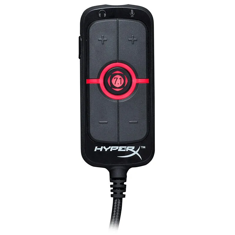 Placa de som USB Hyper X Amp 7.1 Som surround virtual Placa de som USB Controle remoto