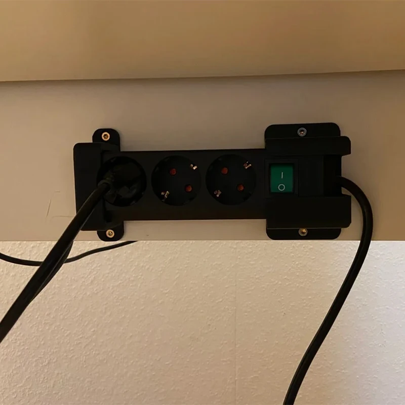 Soporte adaptador de enchufe para Brennenstuhl, Base colgante de pared, soporte de placa de alimentación de diseño alemán con tornillos para estable, 1 ud.