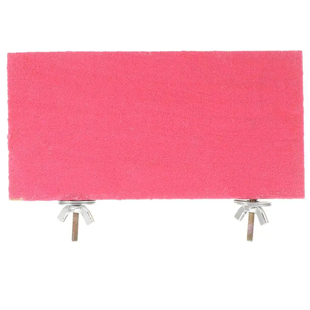 

S blasted Parrot Hamster 15x8cm Pink Durable Wooden Bird Perch Platform Cage Accessories Small Pets Toy