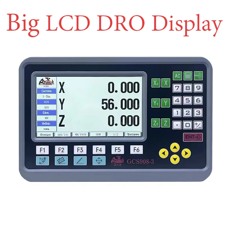 Imagem -06 - Multilanguage Dro Digital Readout 13 Idiomas Eixos Gcs908 Grande Lcd Eixos para Fresagem Torno Régua Digital