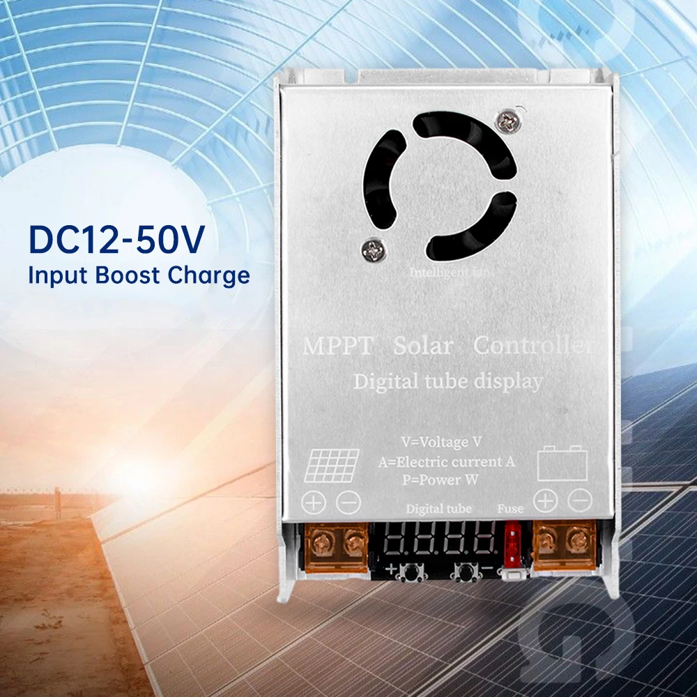 Imagem -03 - Controlador Solar Mppt 450w Impulsionador Entrada 12v50v Carregamento Step-up para 24v 36v 48v 60v 72v Lithium Gel Bateria Rastreamento Adjustab