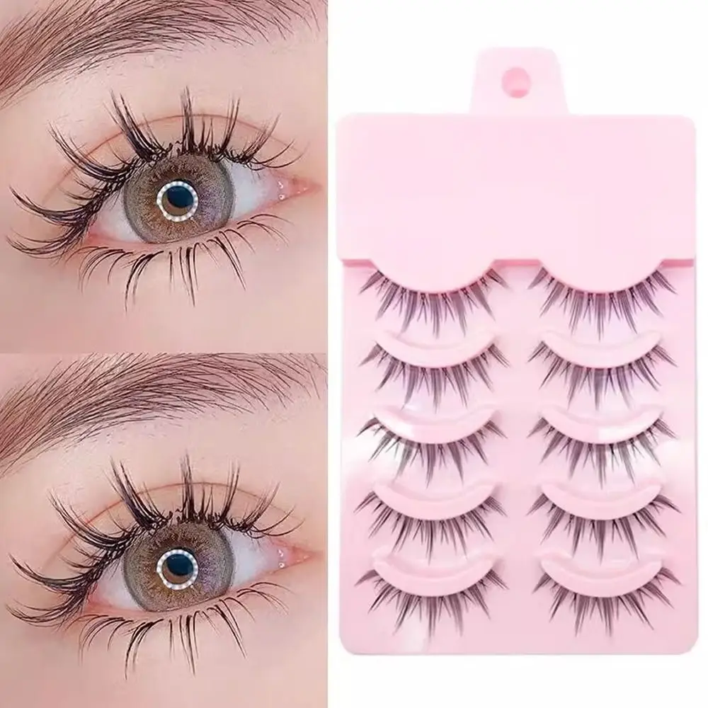 5/10 Pairs Soft 3D Mink Lashes Dramatic Fluffy False Eyelash Extension Natural Look Russian Curly Wispy Fake Cilios Makeup