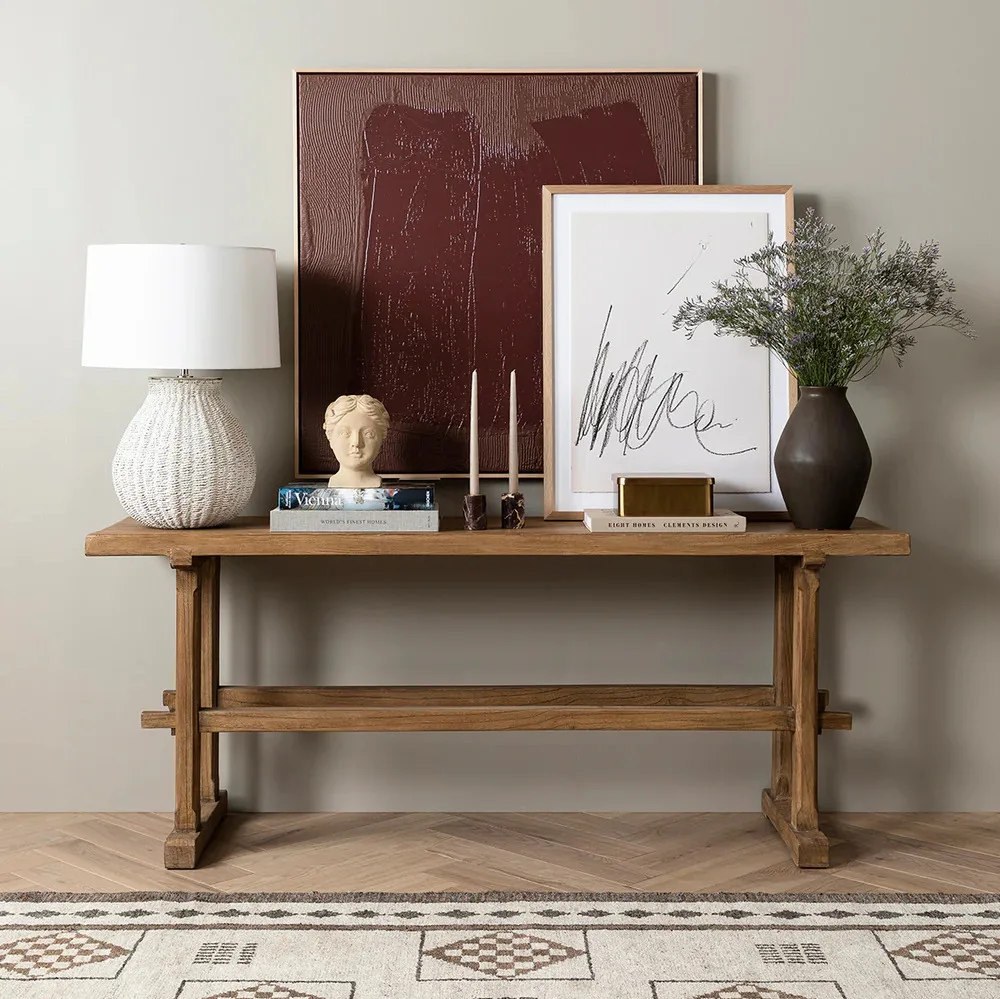 

mn Retro Distressed Modern Simple Console Table Sofa Back Display Table Suitable for Home Entrance Hotel Corridor or Foyer@