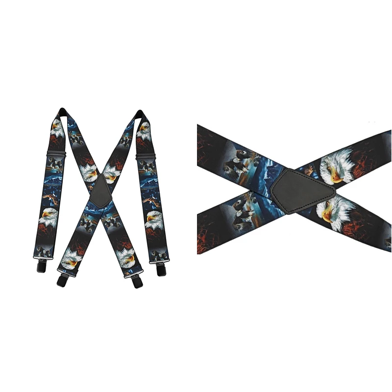 حزام نحت الرأس الأبيض على شكل X للرجال مقاس 1.97 بوصة، حزام مرن للغاية قابل للتعديل