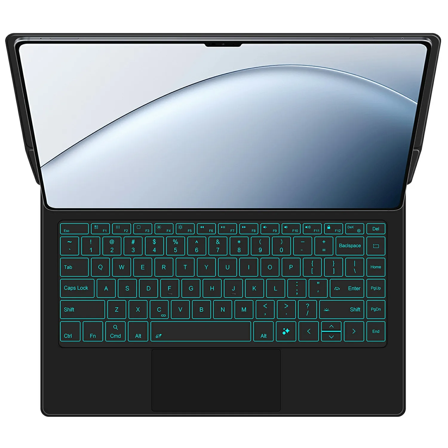 For Xiaomi Pad 7 Ultra Magnetic Floating Bluetooth-Compatible Keyboard (Russian) + Leather Tablet Case