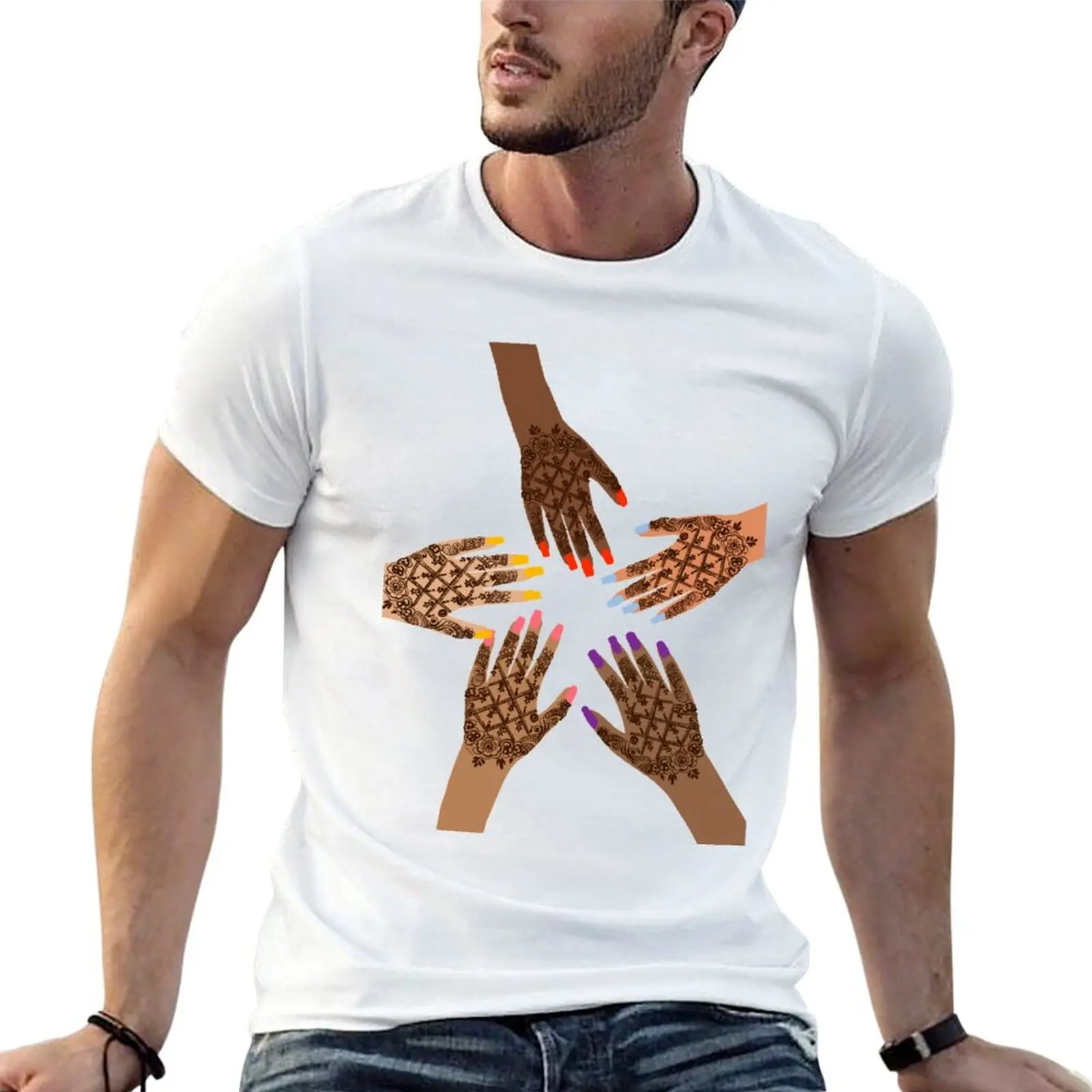 T-shirt Desi Kuri Unity décontracté et polyvalent pour hommes