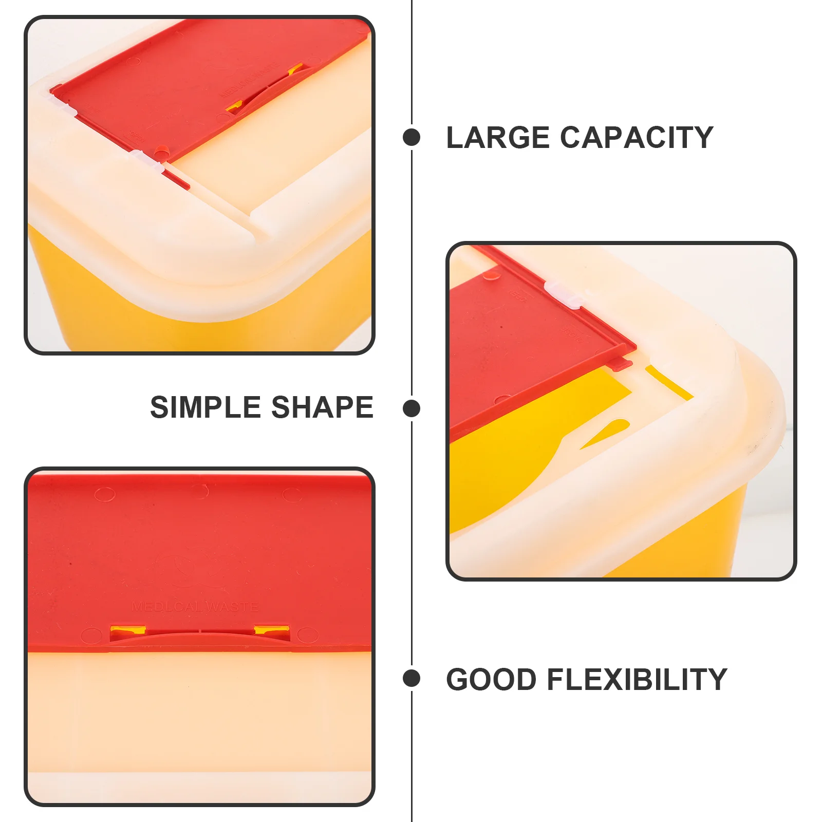 

Sharps Box Medical Container for Hospitals Clinics Tattoo Shops Suture Needles Disposable Blades Waste Disposal
