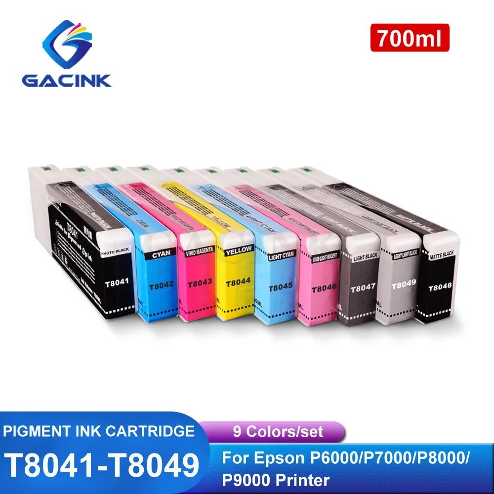 

T8041-T8049 Compatible Ink Cartridge For European Version Pigment Ink Inside For Epson SureColor P6000 P7000 P8000 P9000