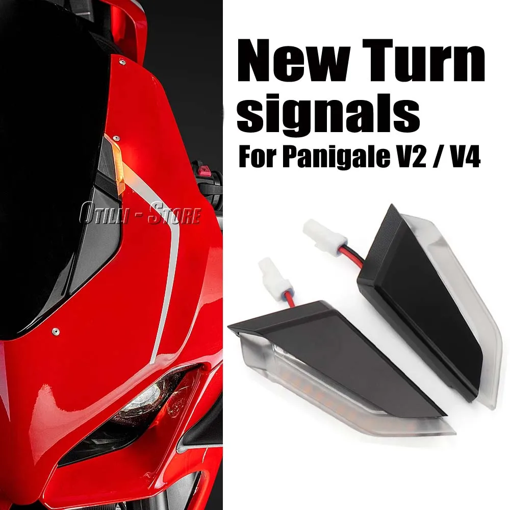 

For Ducati Panigale V2 PANIGALE V4 V4S V4R Motorcycle LED Turn Signal Lamp Front Flowing Flash Indicator Lights Running Light