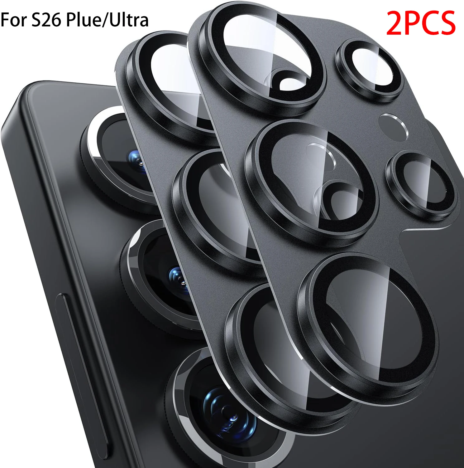 2PCS Camera Lens Protector For Samsung Galaxy S26 Ultra S26 Plus Tempered Glass Camera Cover Screen Protector Metal Scratch Case