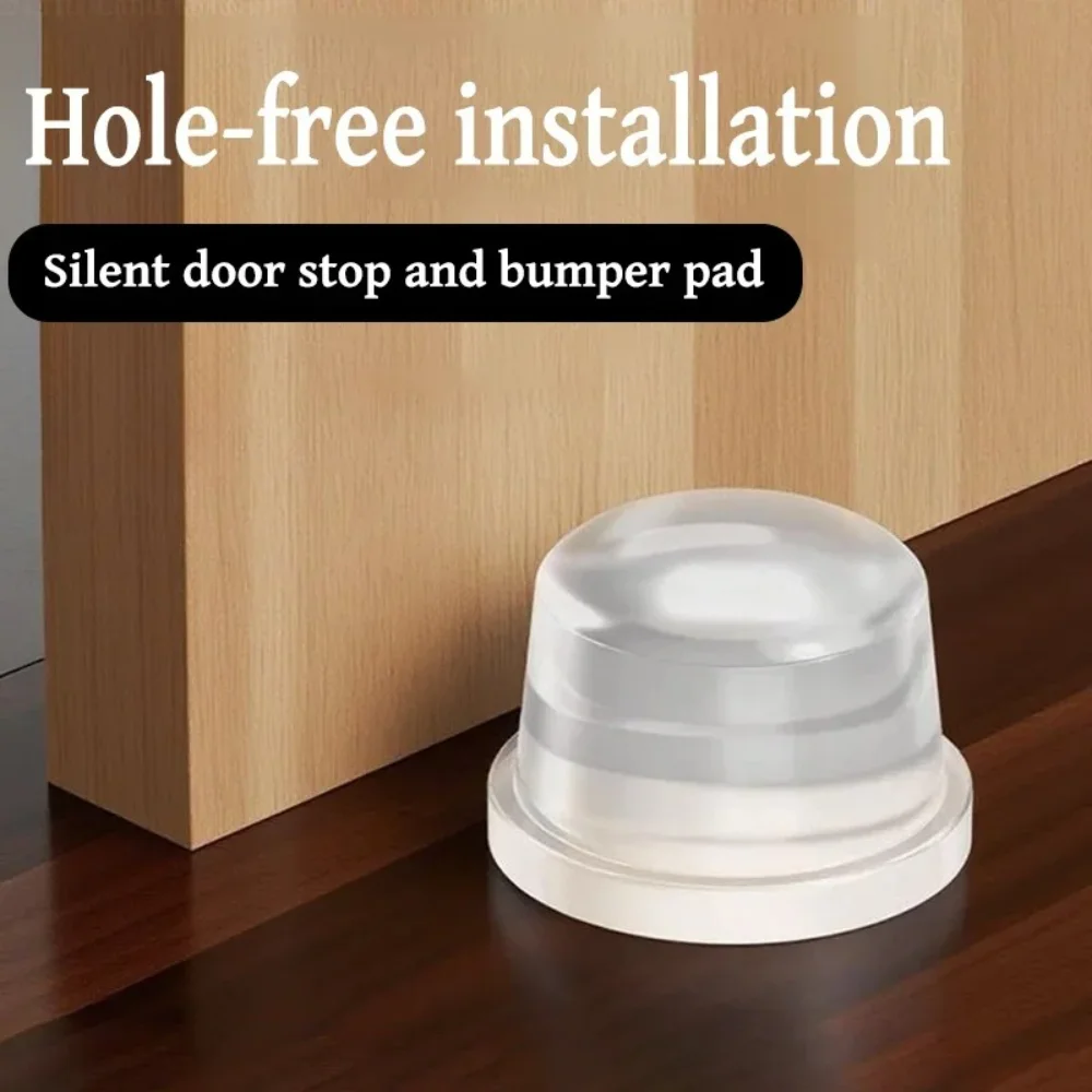 Transparent door barrier protector, silicone wall panel and self-adhesive anti-collision board, suitable for doors, bed cabinets