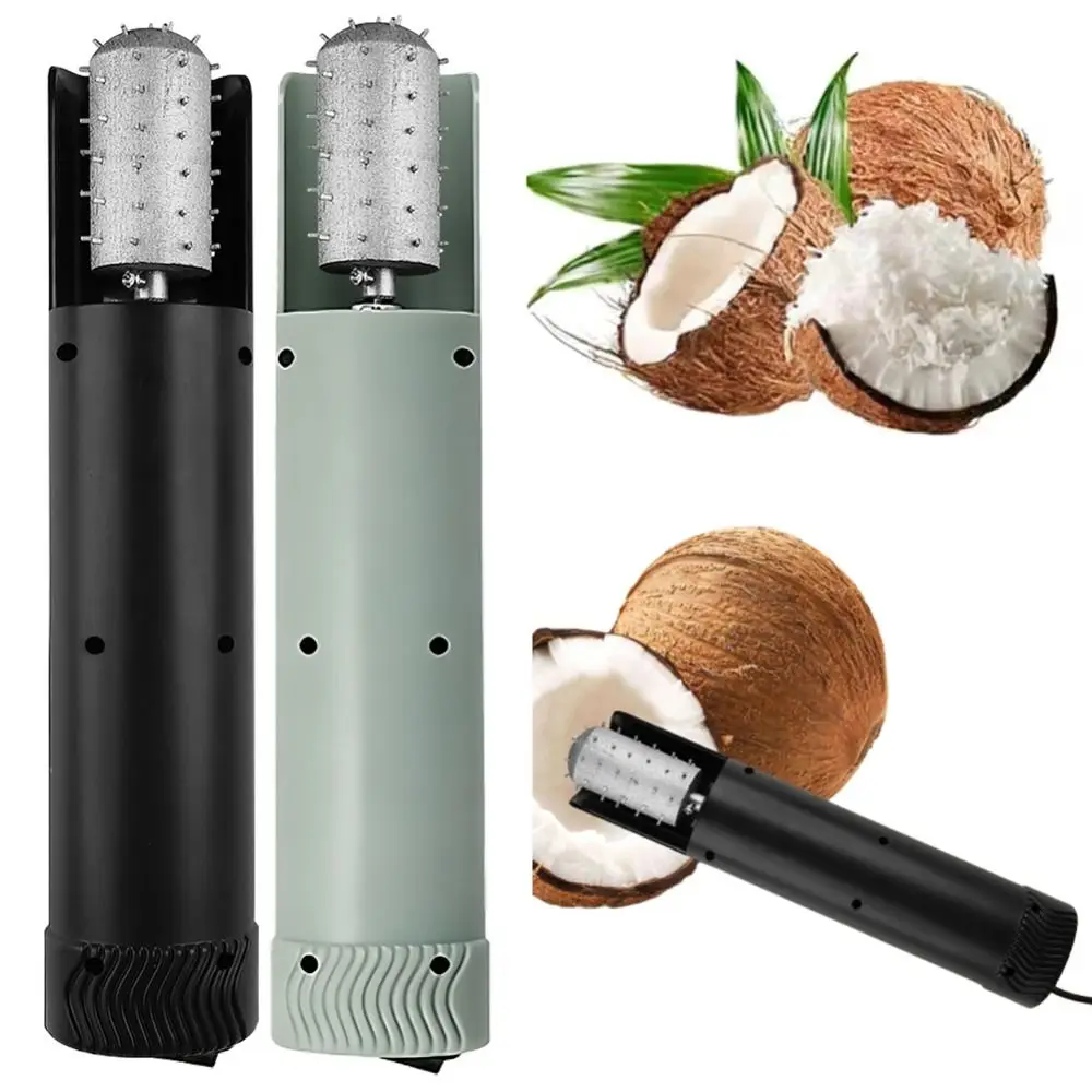 Anti-Splash Electric Coconut Meat Grater Safe UK US EU Coconut Meat Remover Tool Handheld Rotating Kitchen Coconut Shredder