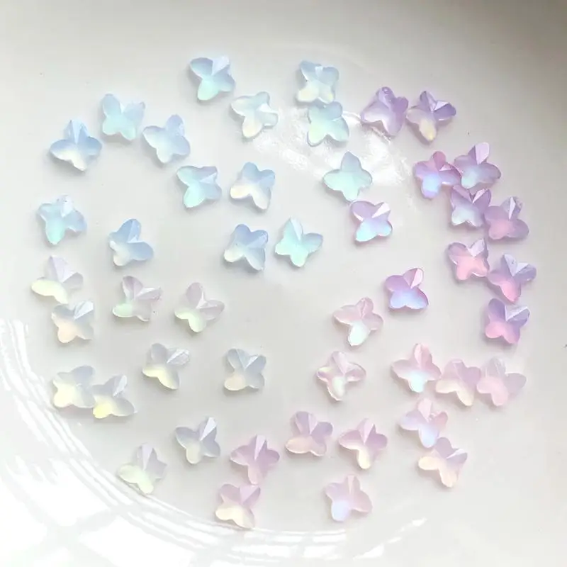 60pcs laser crystal 3D butterfly fai da te resina strass cristallo farfalla strass per unghie decorazione di nozze nail art decor