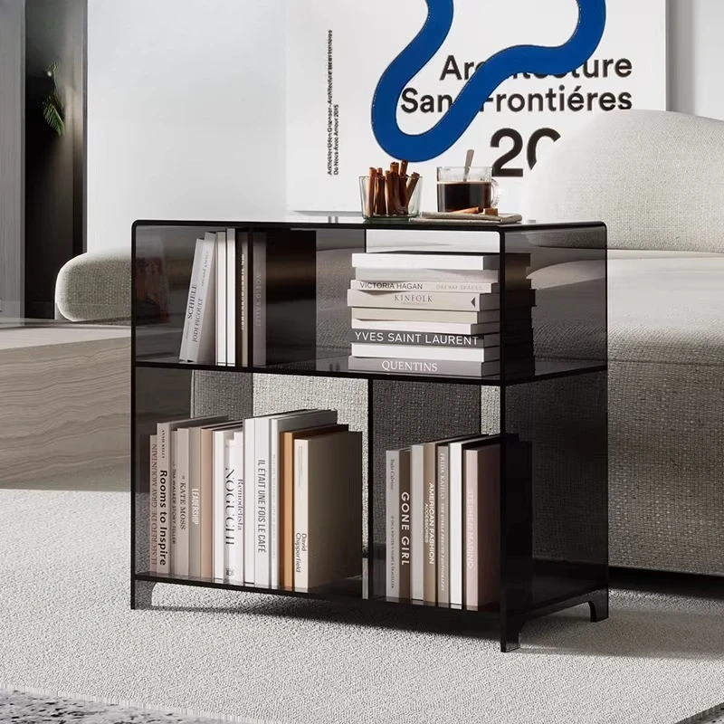 Acrylic multi-layer shelves, small apartment sofa side bookshelves