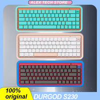 Durgod S230 Mechanical Keyboard 2-Mode 2.4g Wireless Bluetooth Chocolate Keycaps Ergonomics Customized Gaming Keyboard Pc Gifts