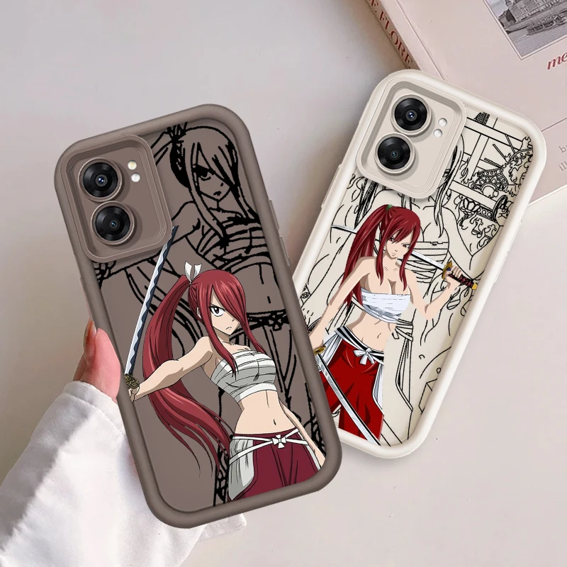 E-Elsa S-Scarlett Japanese Anime For OPPO A98 A78 A94 A76 A74 A58 A55 4G 5G A9 A53 2020 A36 Eye Ladder Cover Capa Fundas