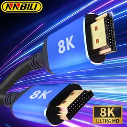  NNBILI DisplayPort Cable 8K DP 1.4Cable 8K@60Hz 4K@144Hz TV Computer Monitor Projector Console Audio And Display Port Cable 