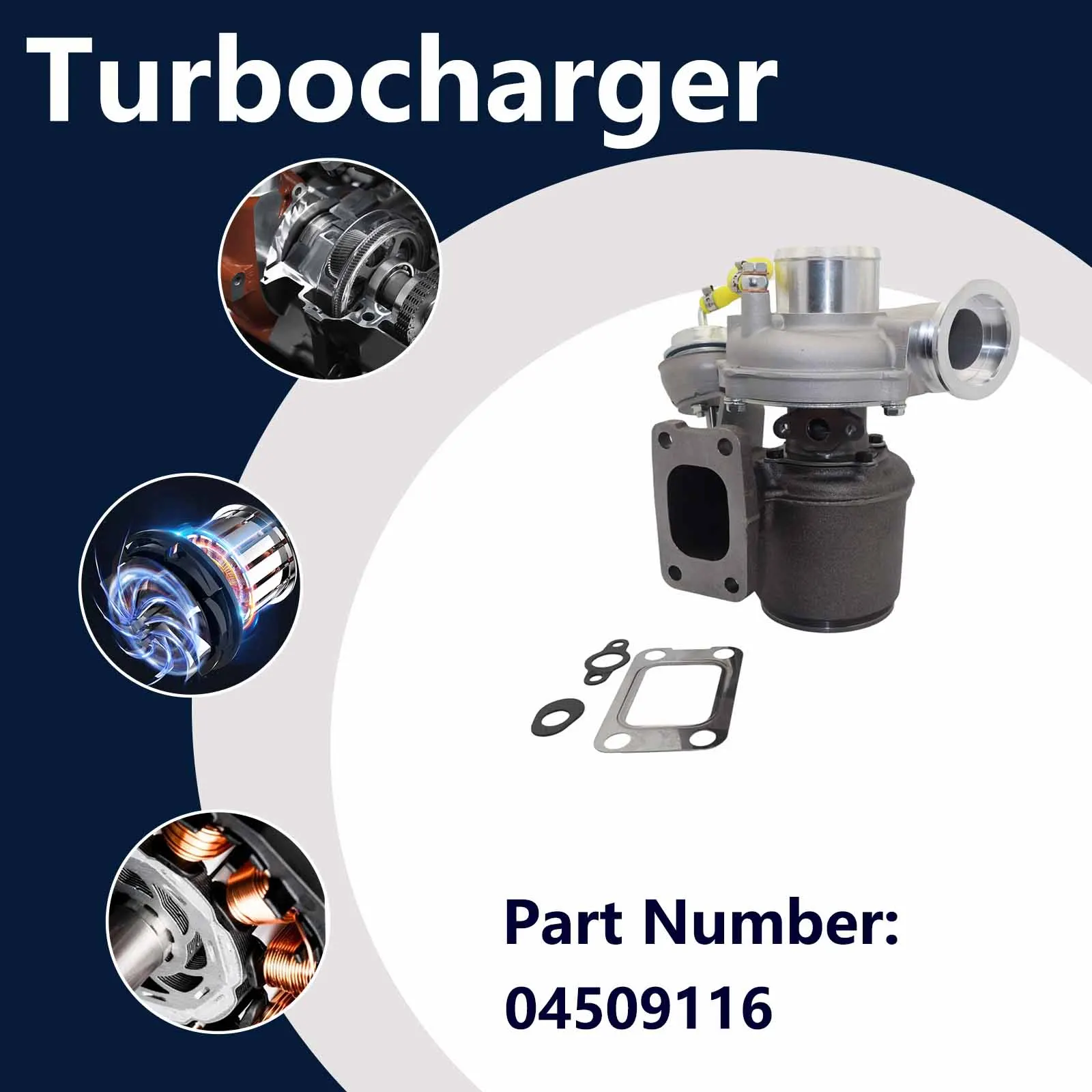 Turbocharger 04298266 04503979 21785056KZ For Deutz TCD2012L4 4.04L Industrial Engine